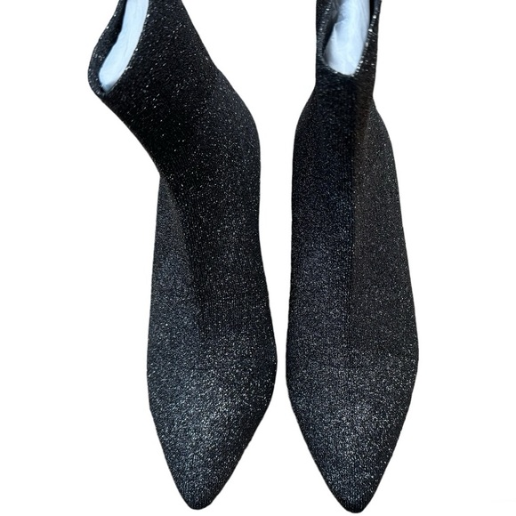 Revolve Loeffler Randall Kassidy Silver Metallic Knit Bootie Size 7.5 - Picture 2 of 6